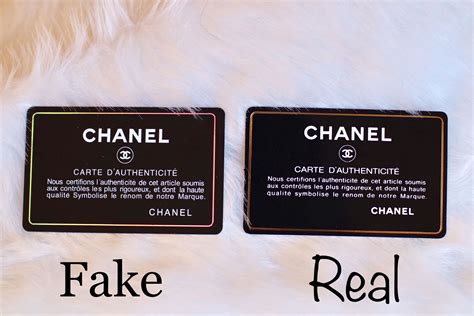 chanel real and fake|authenticity card chanel.